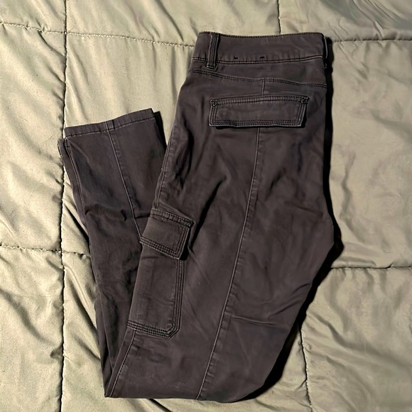 White House Black Market gray motorcycle pants - Picture 1 of 2